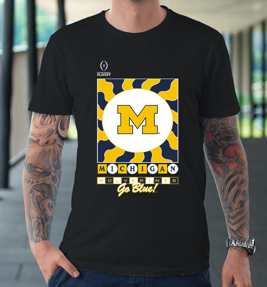 Michigan Wolverines Jordan Brand College Football Playoff 2022 Fiesta Bowl Media Night Premium T-Shirt