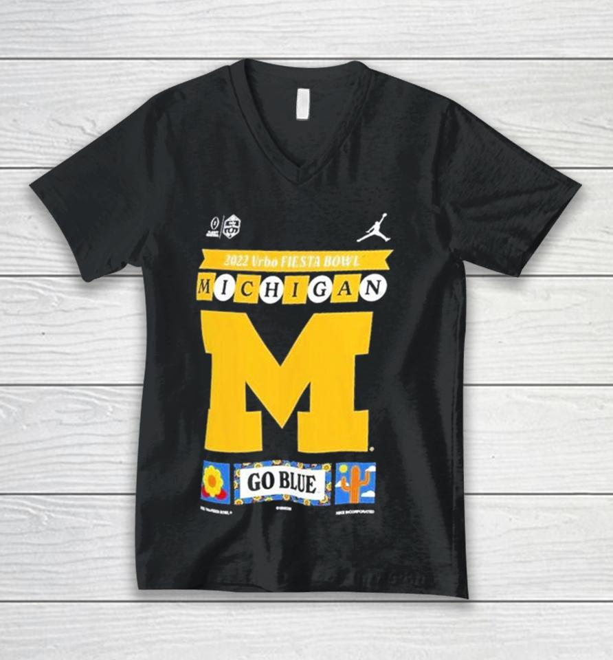 Michigan Wolverines Jordan Brand College Football Playoff 2023 Unisex V-Neck T-Shirt