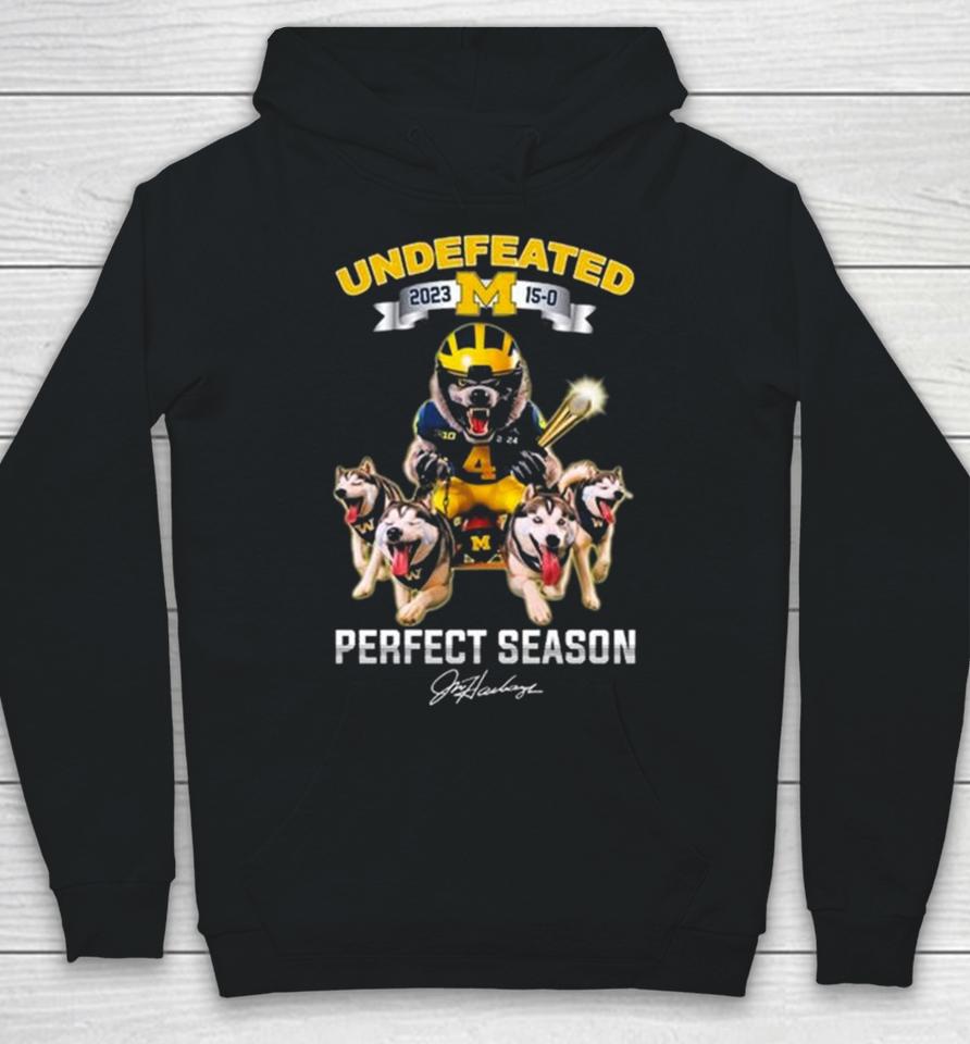 Michigan Wolverines Mascot Football Undefeated 2023 15 0 Perfect Season Hoodie