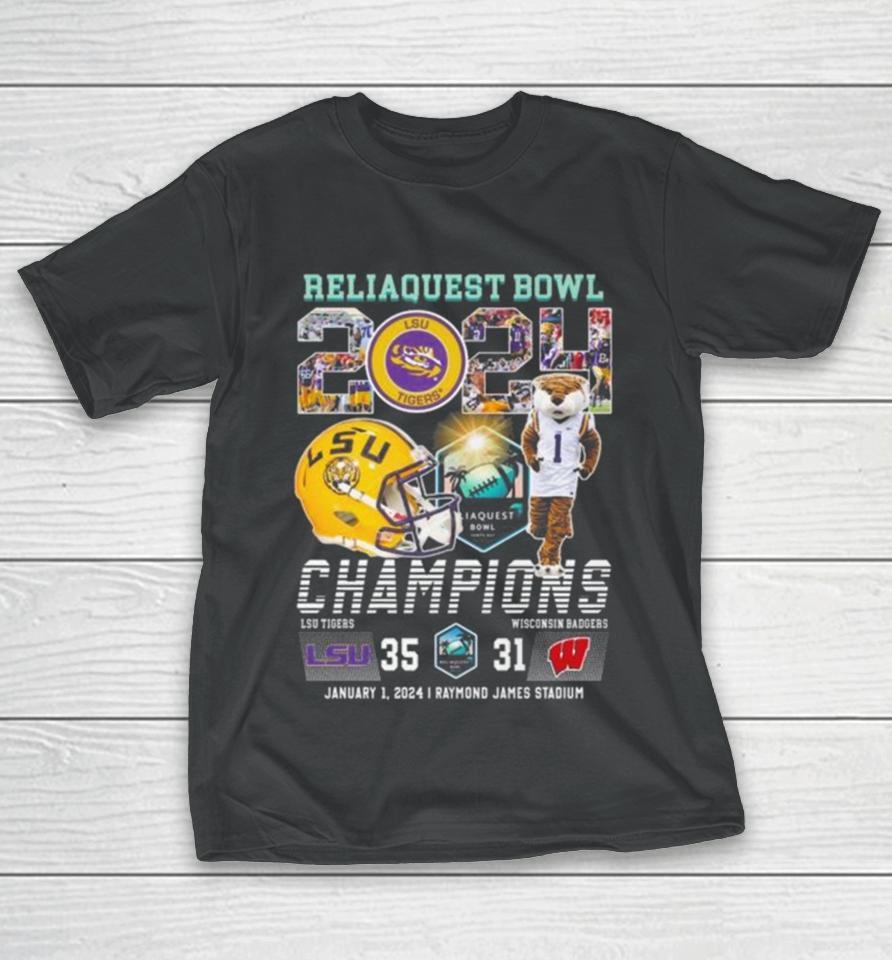 Michigan Wolverines Mascot Reliaquest Bowl 2024 Champions T-Shirt