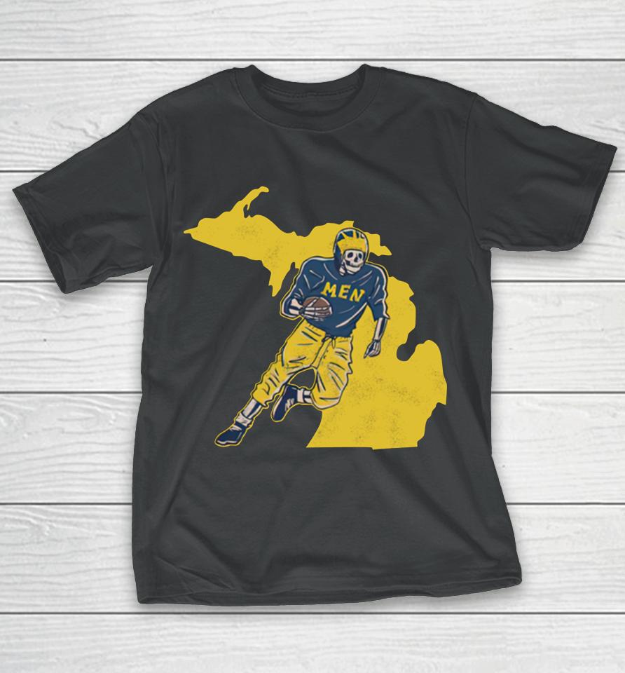 Michigan Wolverines Men Football Barstool Sports T-Shirt