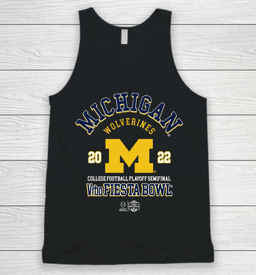 Michigan Wolverines Navy Blue 2022 College Football Playoff Bound Fashion Unisex Tank Top