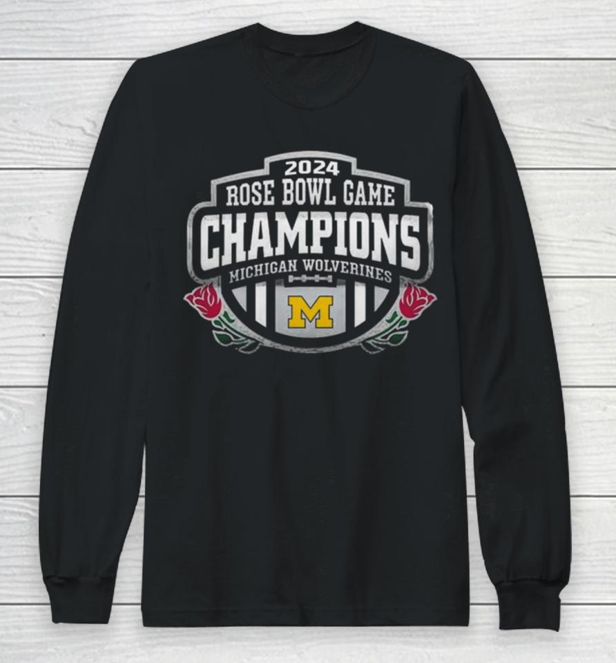 Michigan Wolverines Rose Bowl Game Champions 2024 Long Sleeve T-Shirt