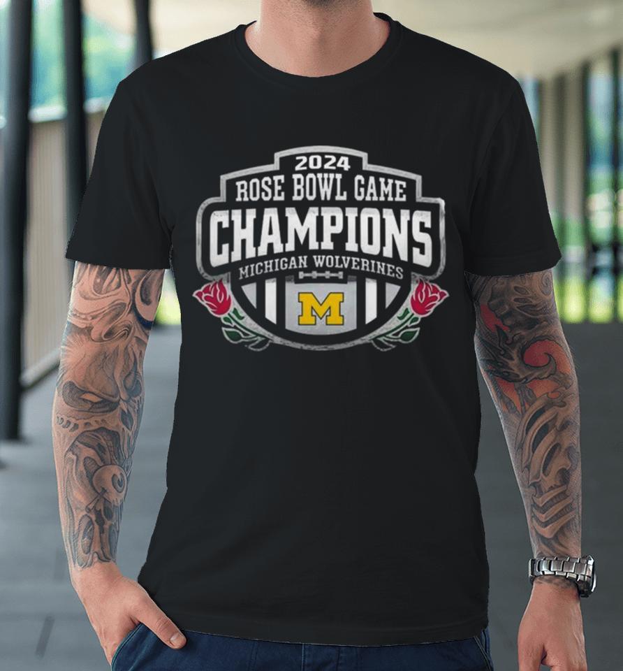 Michigan Wolverines Rose Bowl Game Champions 2024 Premium T-Shirt