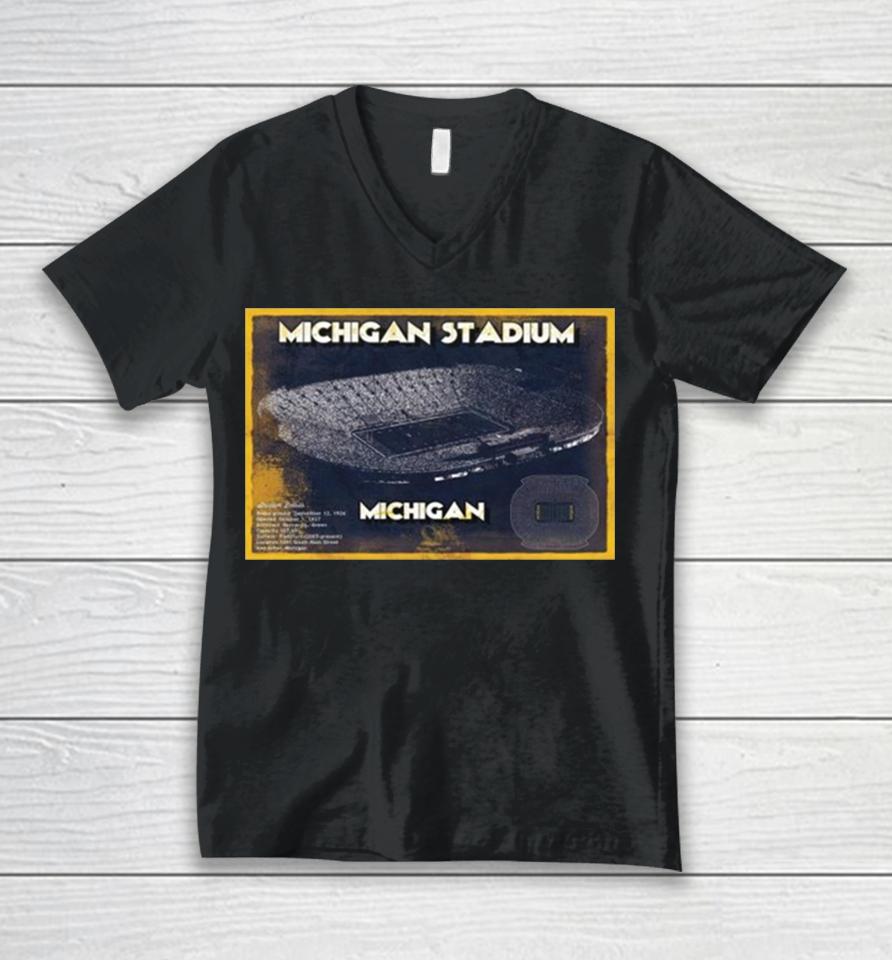 Michigan Wolverines Stadium Best Place For The College Football National Champions Unisex V-Neck T-Shirt
