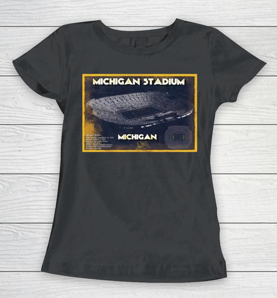 Michigan Wolverines Stadium Best Place For The College Football National Champions Women T-Shirt