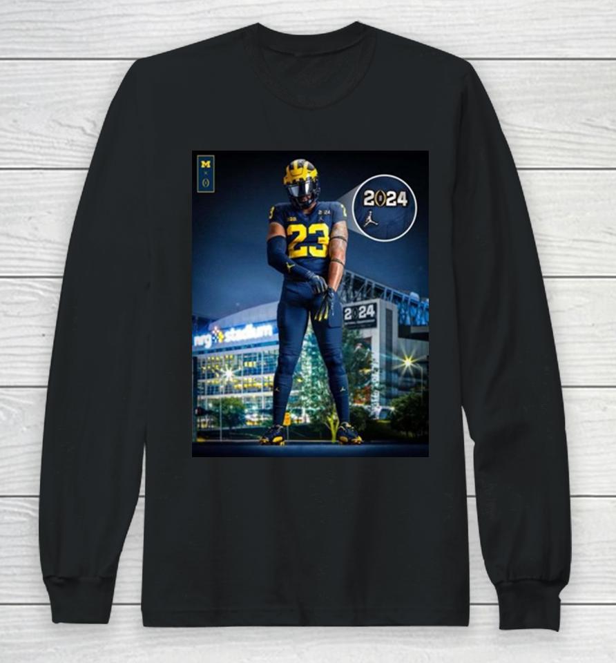 Michigan Wolverines With Uniform In Cfp National Championship 2024 Long Sleeve T-Shirt