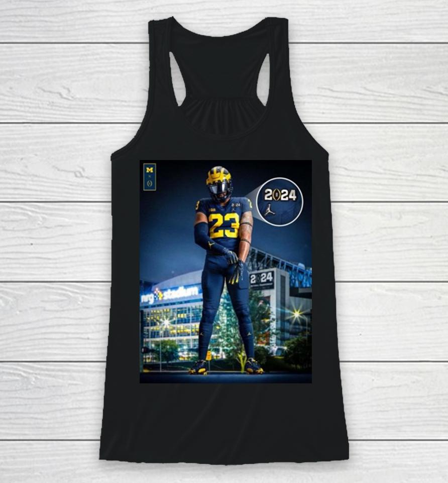Michigan Wolverines With Uniform In Cfp National Championship 2024 Racerback Tank