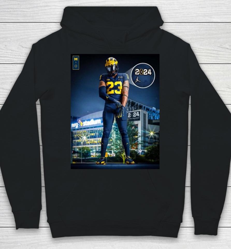 Michigan Wolverines With Uniform In Cfp National Championship 2024 Hoodie