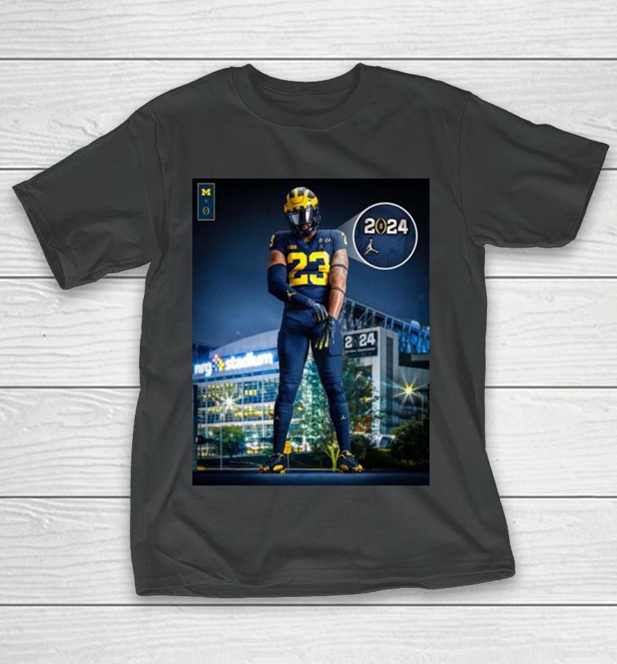Michigan Wolverines With Uniform In Cfp National Championship 2024 T-Shirt