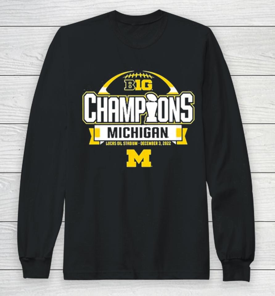 Michigan Wolverines Women’s 2023 Big 10 Football Conference Champions Long Sleeve T-Shirt