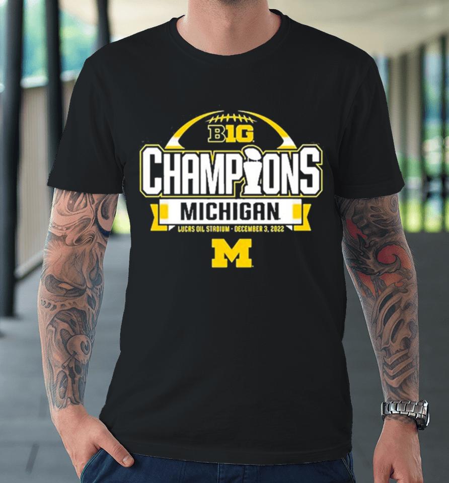 Michigan Wolverines Women’s 2023 Big 10 Football Conference Champions Premium T-Shirt