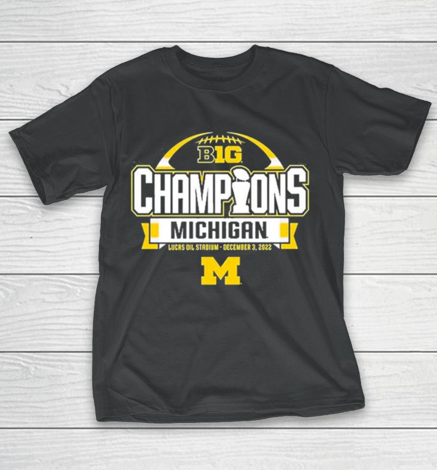 Michigan Wolverines Women’s 2023 Big 10 Football Conference Champions T-Shirt