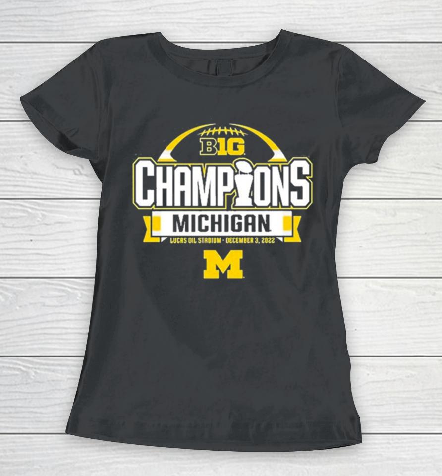 Michigan Wolverines Women’s 2023 Big 10 Football Conference Champions Women T-Shirt