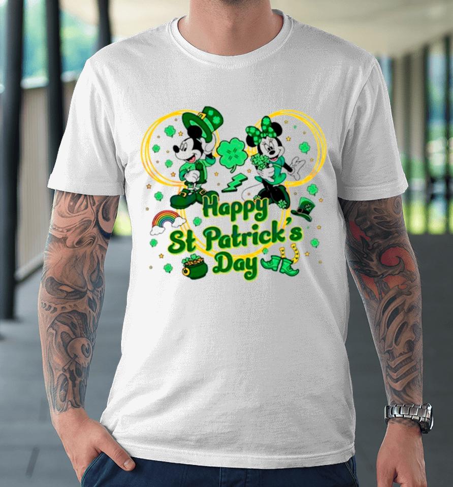 Mickey And Minnie Happy St Patrick’s Day Premium T-Shirt