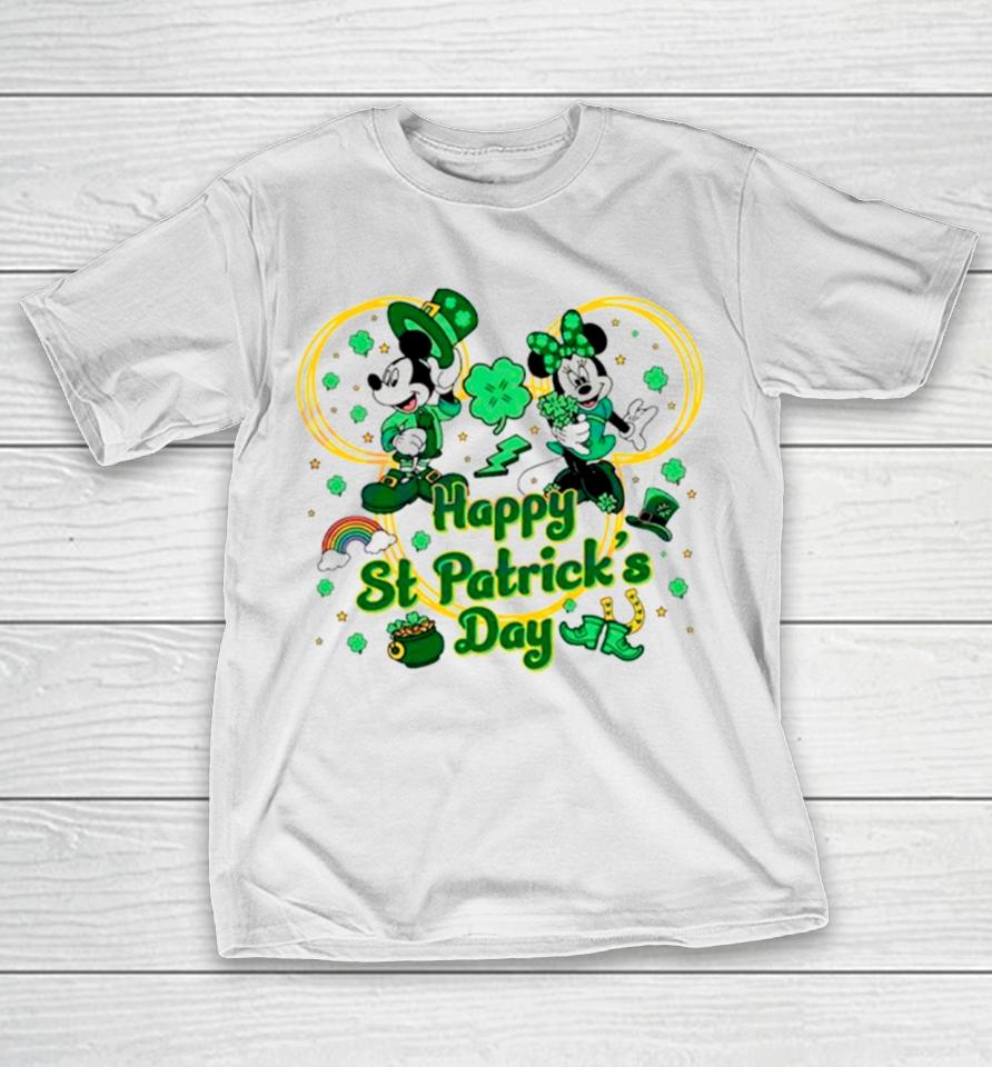 Mickey And Minnie Happy St Patrick’s Day T-Shirt