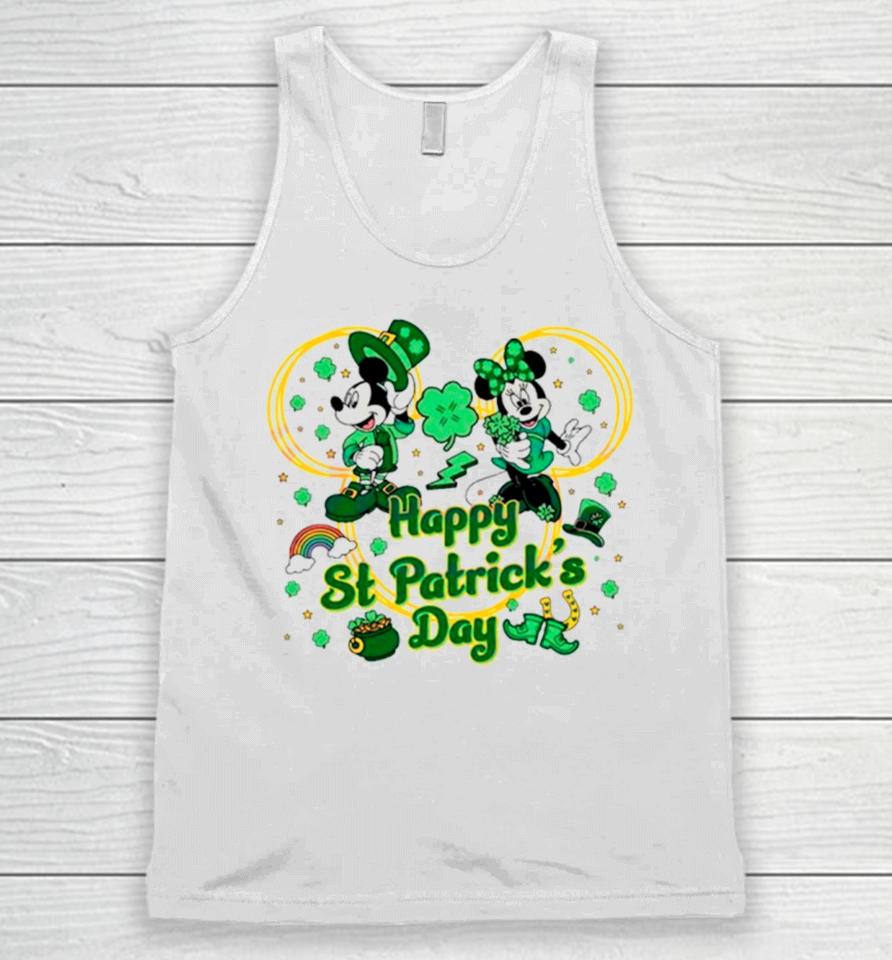 Mickey And Minnie Happy St Patrick’s Day Unisex Tank Top