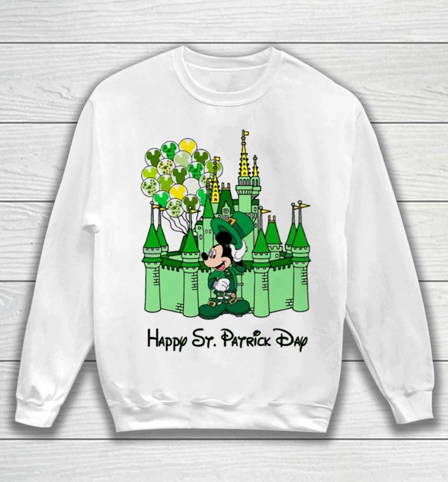 Mickey Castle Disney Happy St. Patrick’s Day Sweatshirt