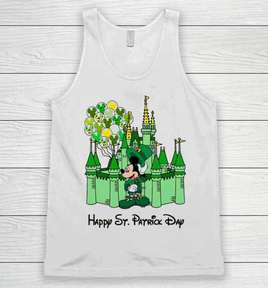 Mickey Castle Disney Happy St. Patrick’s Day Unisex Tank Top