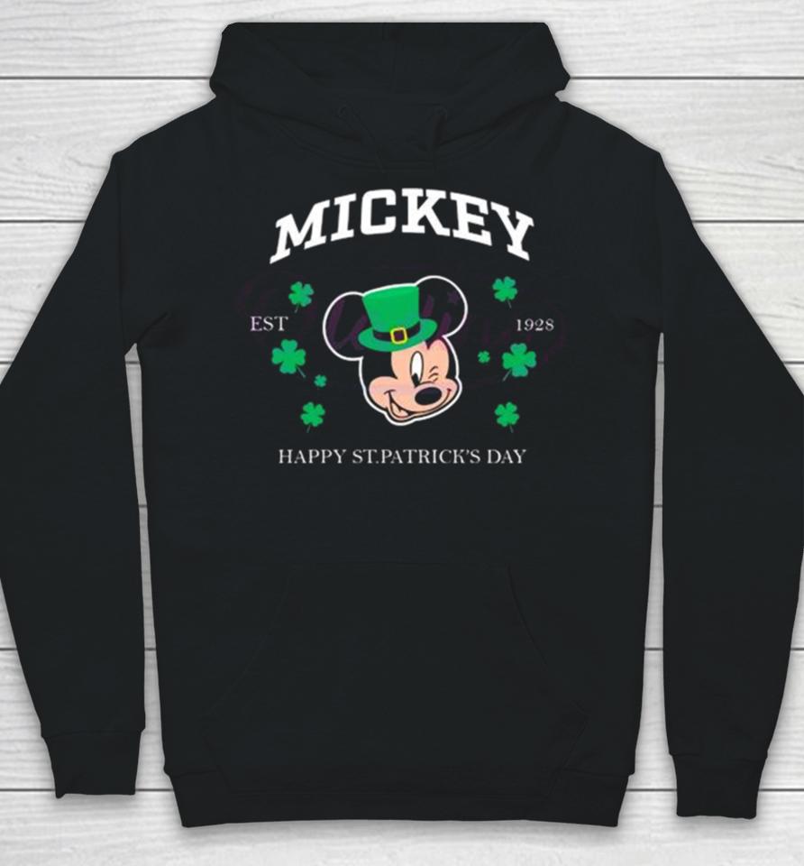 Mickey Happy St Patricks Day Est 1928 Hoodie