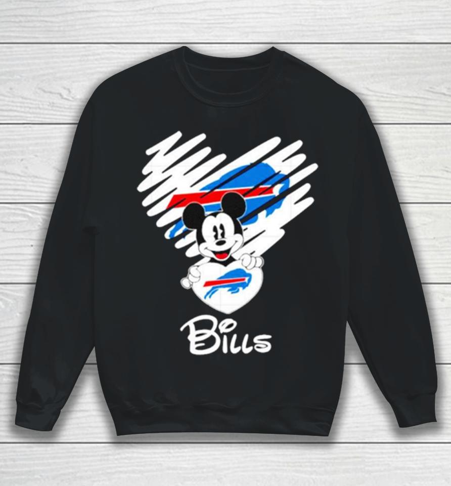 Mickey Heart Buffalo Bills Sweatshirt