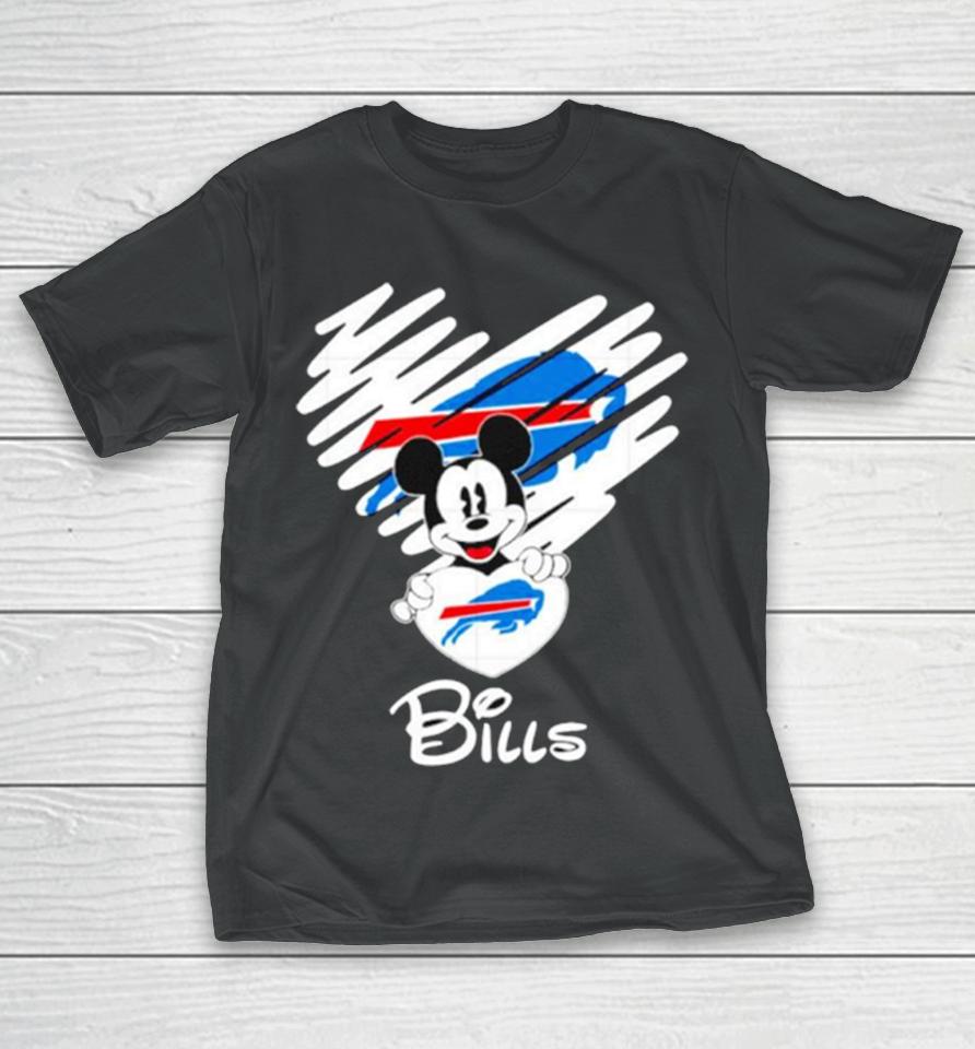 Mickey Heart Buffalo Bills T-Shirt