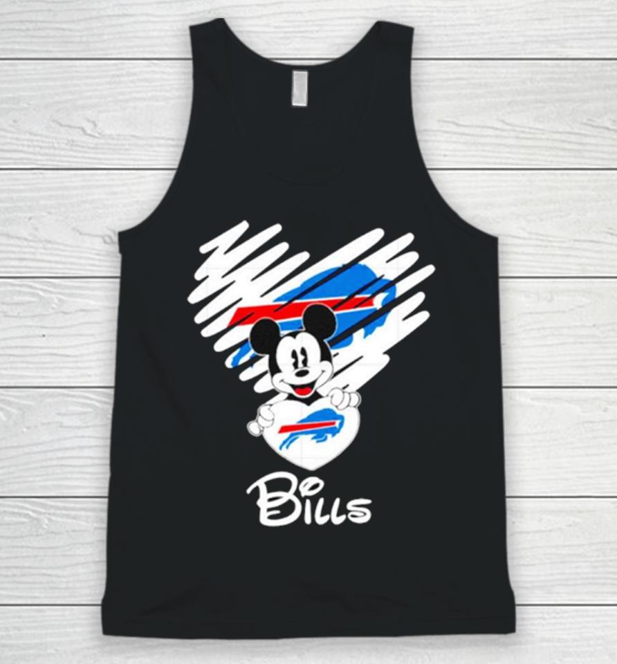Mickey Heart Buffalo Bills Unisex Tank Top