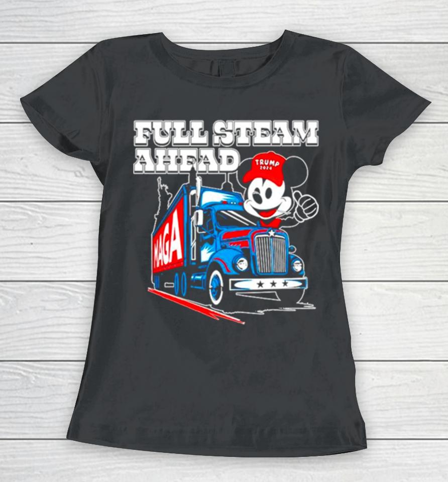 Mickey Maga Full Steam Ahead Truck Remake Women T-Shirt