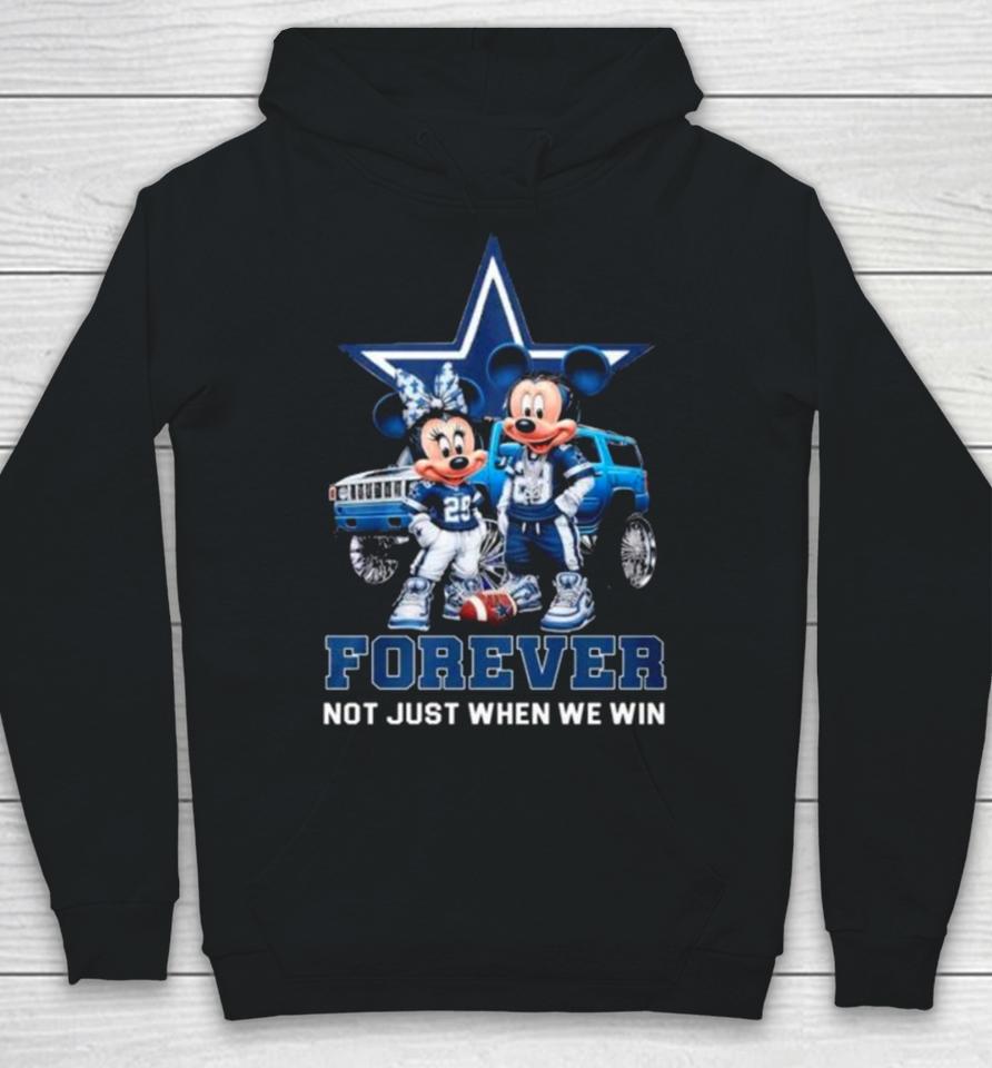 Mickey Mouse And Minnie Mouse Dallas Cowboys Forever Not Just When We Win Hoodie