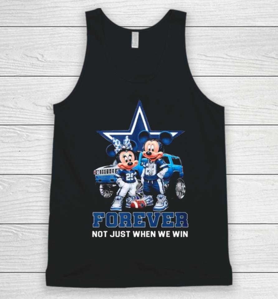 Mickey Mouse And Minnie Mouse Dallas Cowboys Forever Not Just When We Win Unisex Tank Top