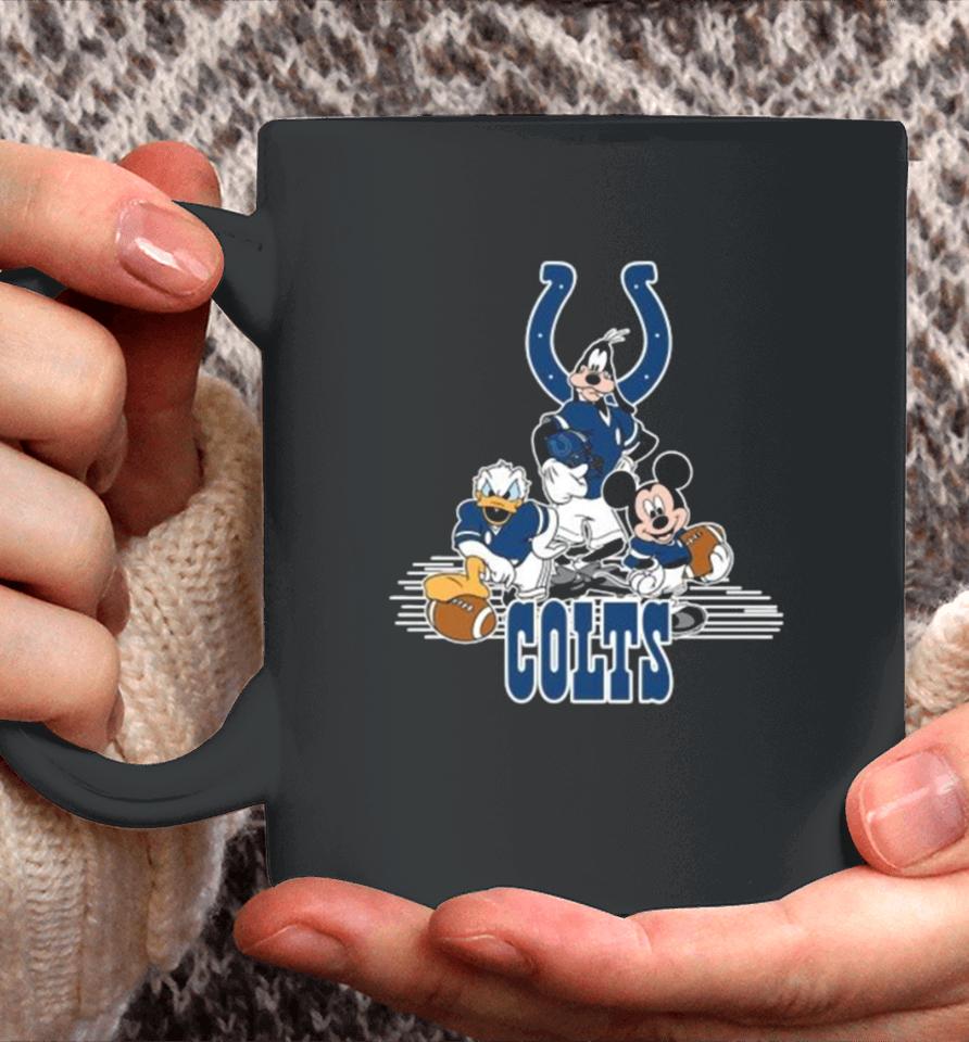 Mickey Mouse Donald Duck Goofy Playing Indianapolis Colts American Football Coffee Mug