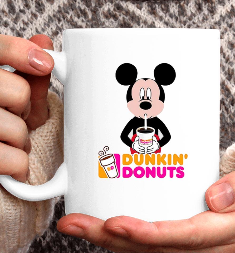 Mickey Mouse Drinking Dunkin’ Donuts Coffee Mug