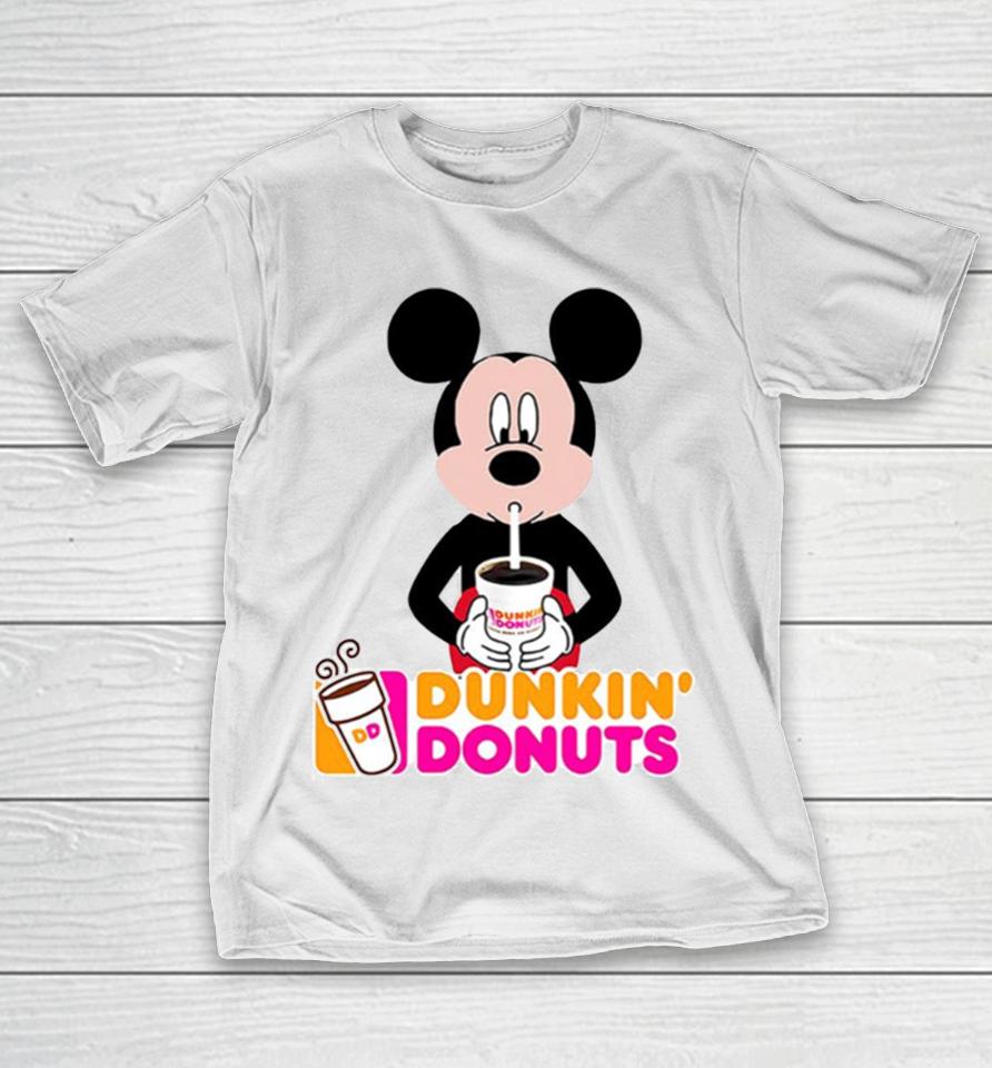 Mickey Mouse Drinking Dunkin’ Donuts T-Shirt