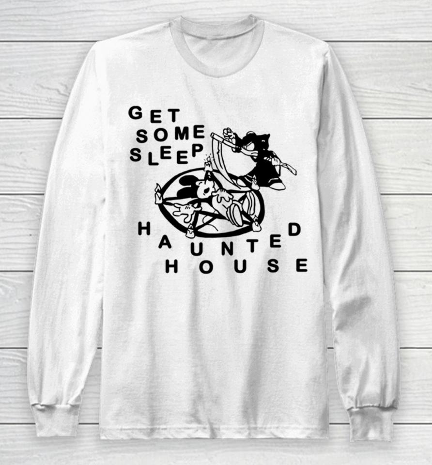 Mickey Mouse Get Some Sleep Haunted House Long Sleeve T-Shirt
