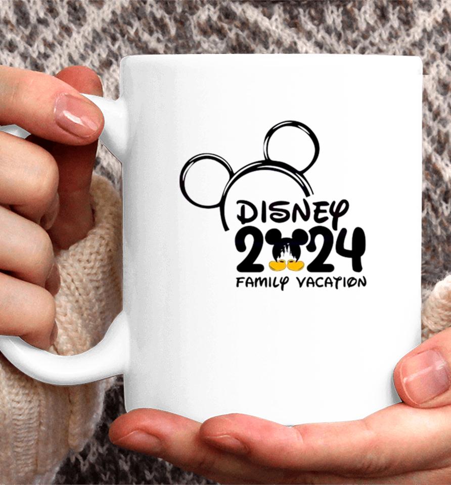Mickey Mouse Head Disney 2024 Family Vacation Coffee Mug