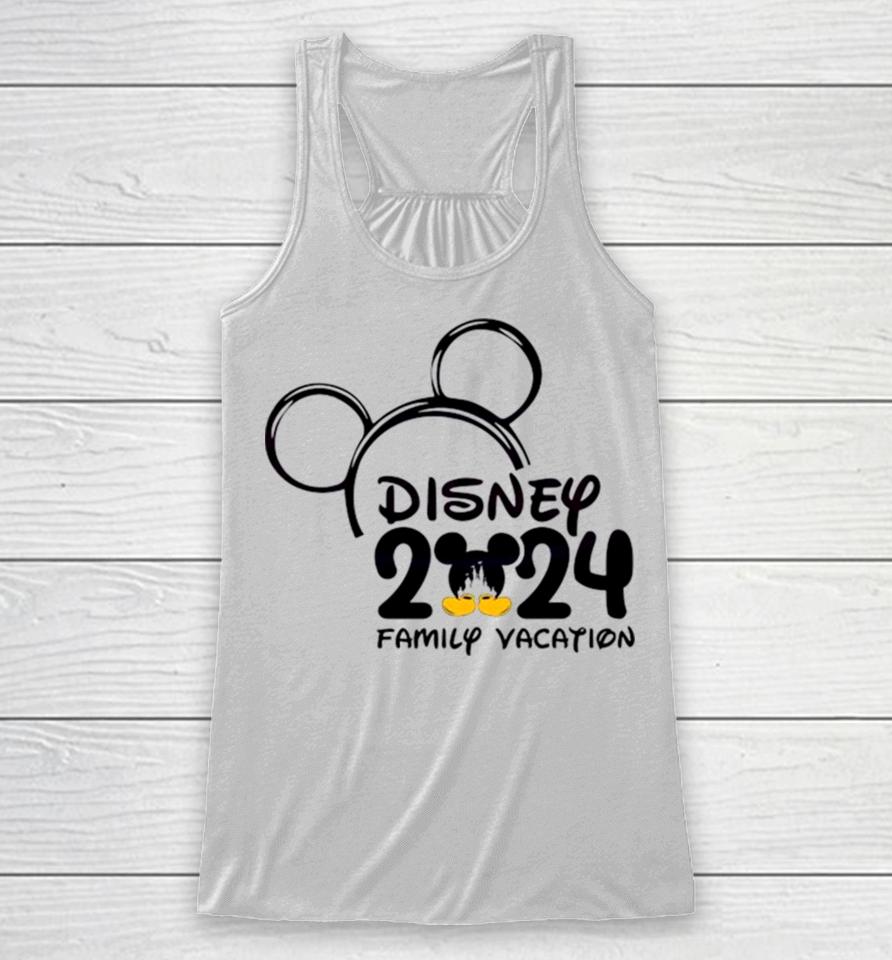 Mickey Mouse Head Disney 2024 Family Vacation Racerback Tank