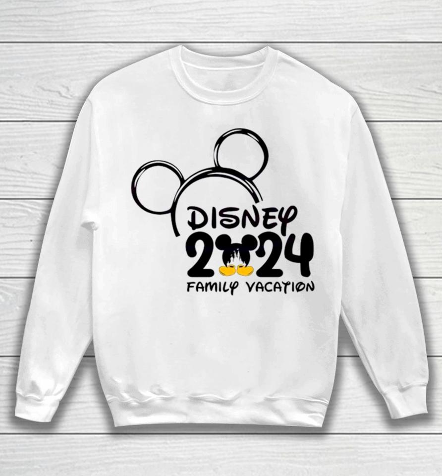 Mickey Mouse Head Disney 2024 Family Vacation Sweatshirt