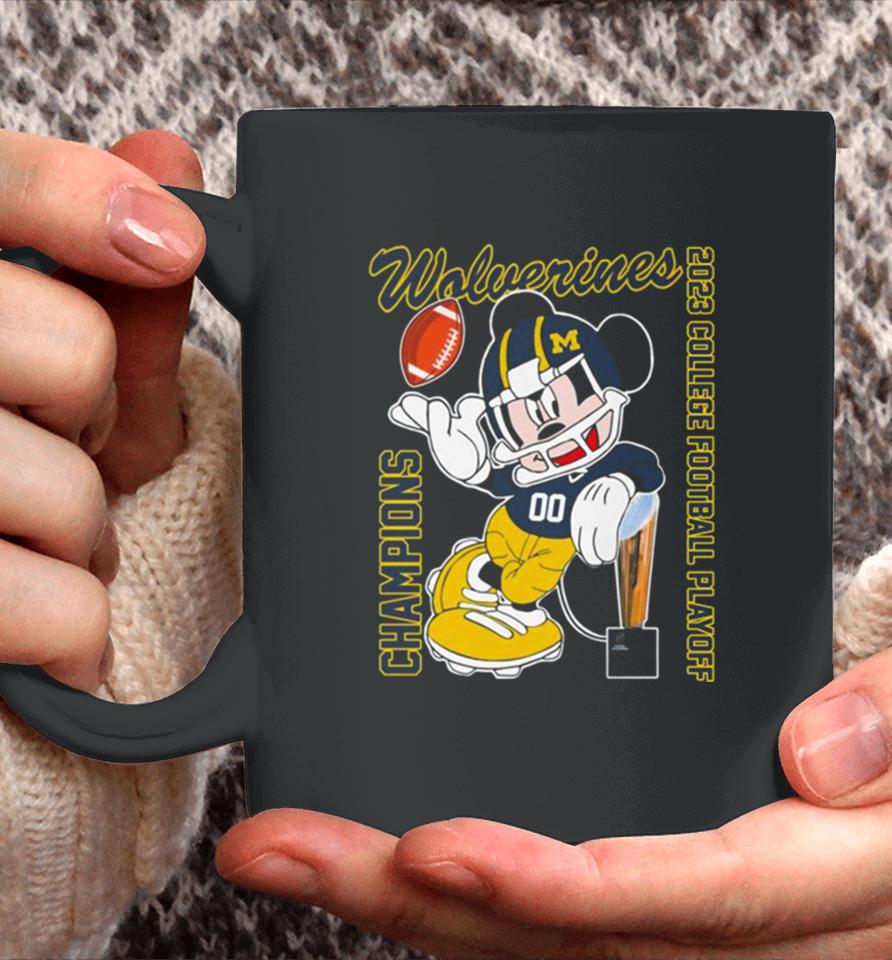 Mickey Mouse Michigan Wolverines 2022 College Football Playoff National Champions Coffee Mug