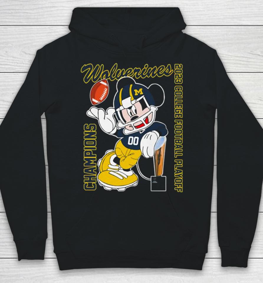 Mickey Mouse Michigan Wolverines 2022 College Football Playoff National Champions Hoodie