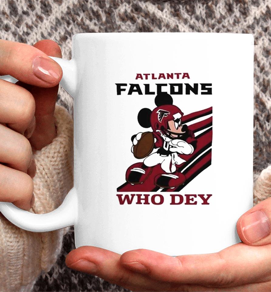 Mickey Mouse Nfl Atlanta Falcons Football Player Who Dey Slogan Coffee Mug
