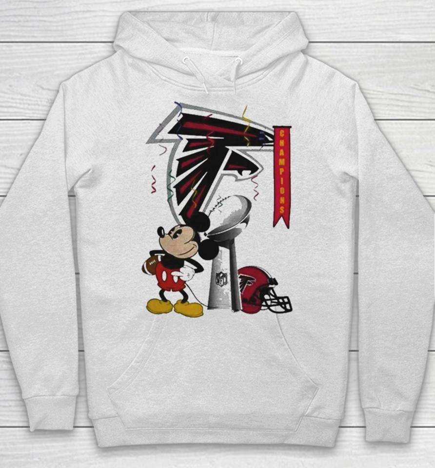 Mickey Mouse Nfl Atlanta Falcons Football Super Bowl Champions Helmet Logo Hoodie