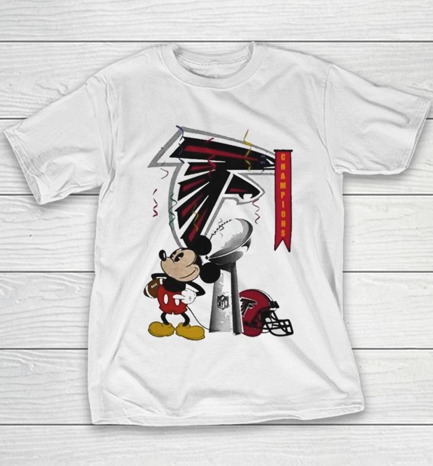 Mickey Mouse Nfl Atlanta Falcons Football Super Bowl Champions Helmet Logo Youth T-Shirt