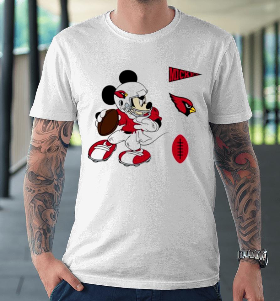 Mickey Mouse Player Arizona Cardinals Disney Football Premium T-Shirt