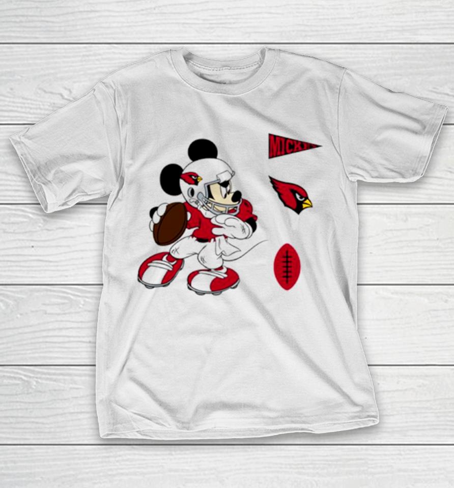 Mickey Mouse Player Arizona Cardinals Disney Football T-Shirt