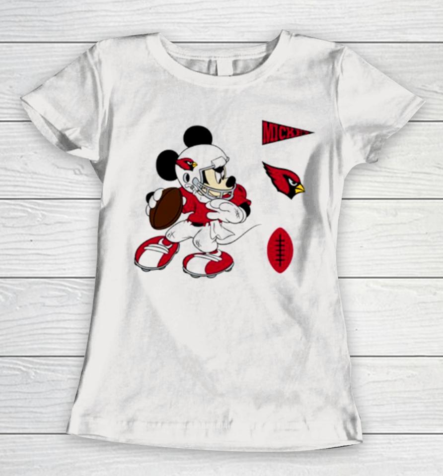 Mickey Mouse Player Arizona Cardinals Disney Football Women T-Shirt
