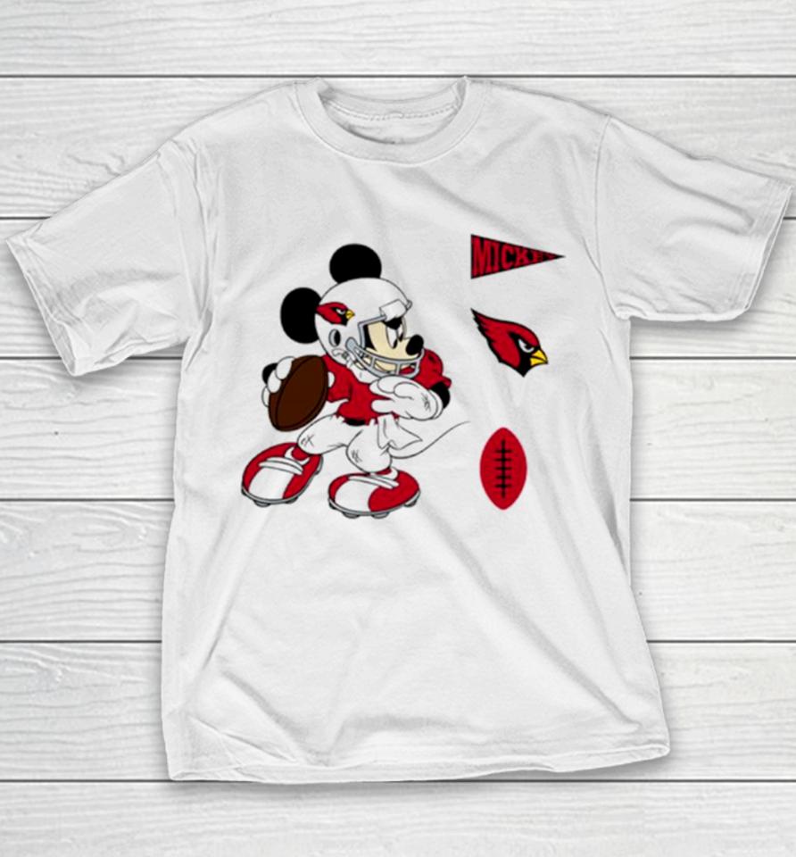 Mickey Mouse Player Arizona Cardinals Disney Football Youth T-Shirt
