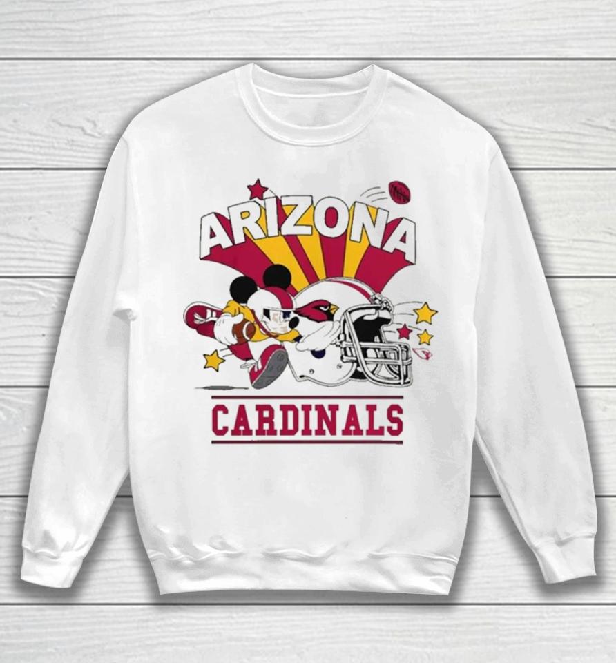Mickey Mouse Player Arizona Cardinals Football Helmet Logo Character Sweatshirt