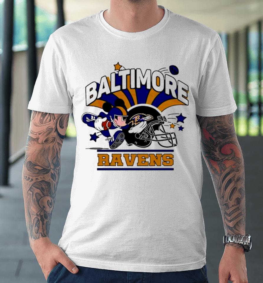 Mickey Mouse Player Baltimore Ravens Football Premium T-Shirt