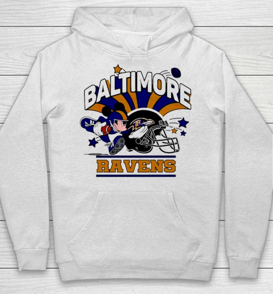Mickey Mouse Player Baltimore Ravens Football Hoodie