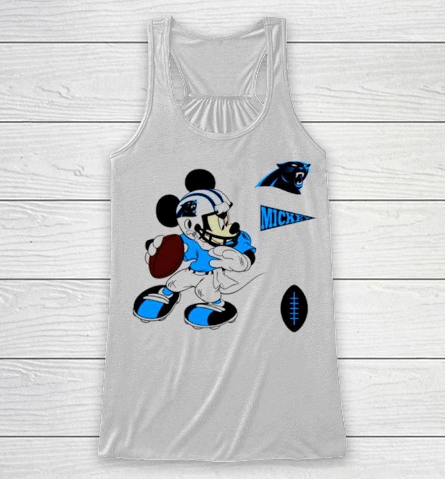 Mickey Mouse Player Carolina Panthers Disney Football Racerback Tank